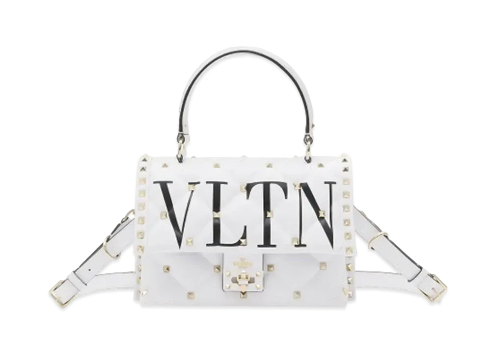 Valentino VLTN Candy Studs Single Handle Bag "White"
