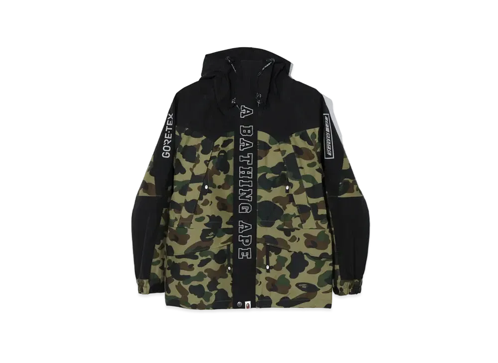 A BATHING APE GORE-TEX 1ST CAMO SNOWBOARD JACKET "Green"