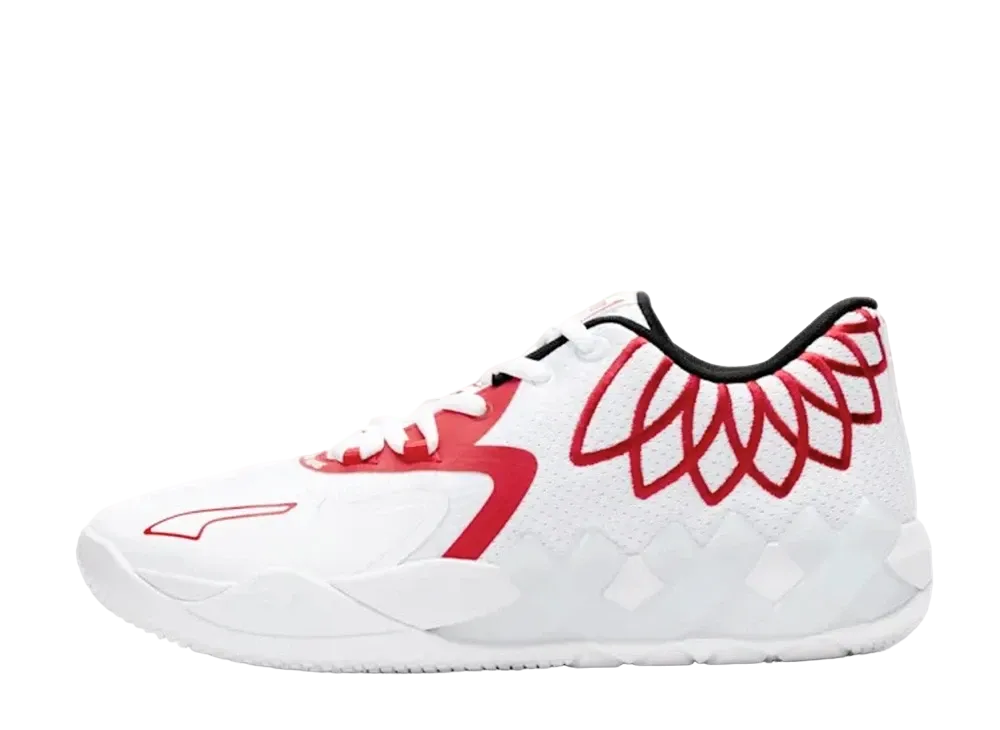 プーマ MB.01 ロー "ホワイト/ブライトレッド"