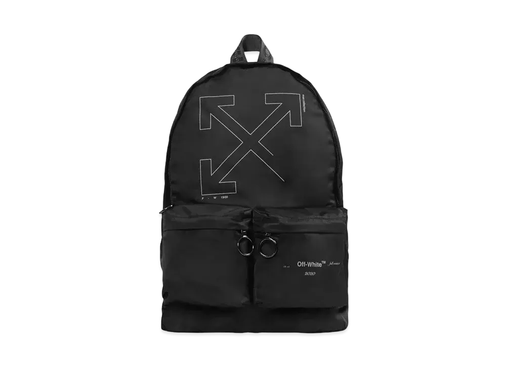 OFF-WHITE UNFINISHED BACKPACK "Black Silver"