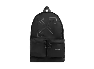 OFF-WHITE UNFINISHED BACKPACK "Black Silver"