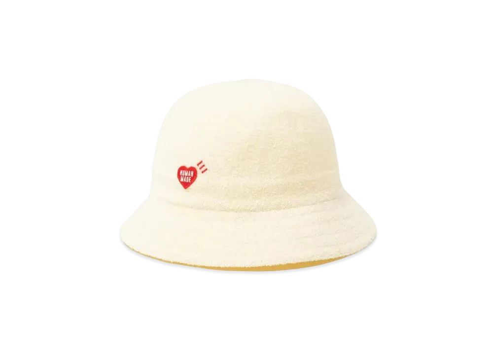 HUMAN MADE KNIT ROUND BUCKET HAT "White"