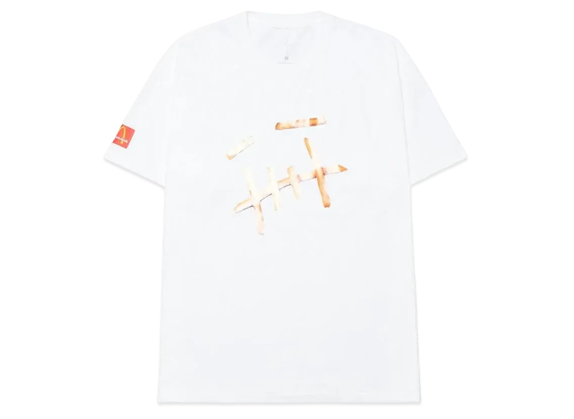 トラヴィススコット カクタスジャック x マクドナルド フライ Tシャツ "ホワイト"