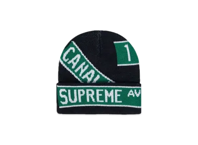 Supreme Street Signs Beanie "Black"