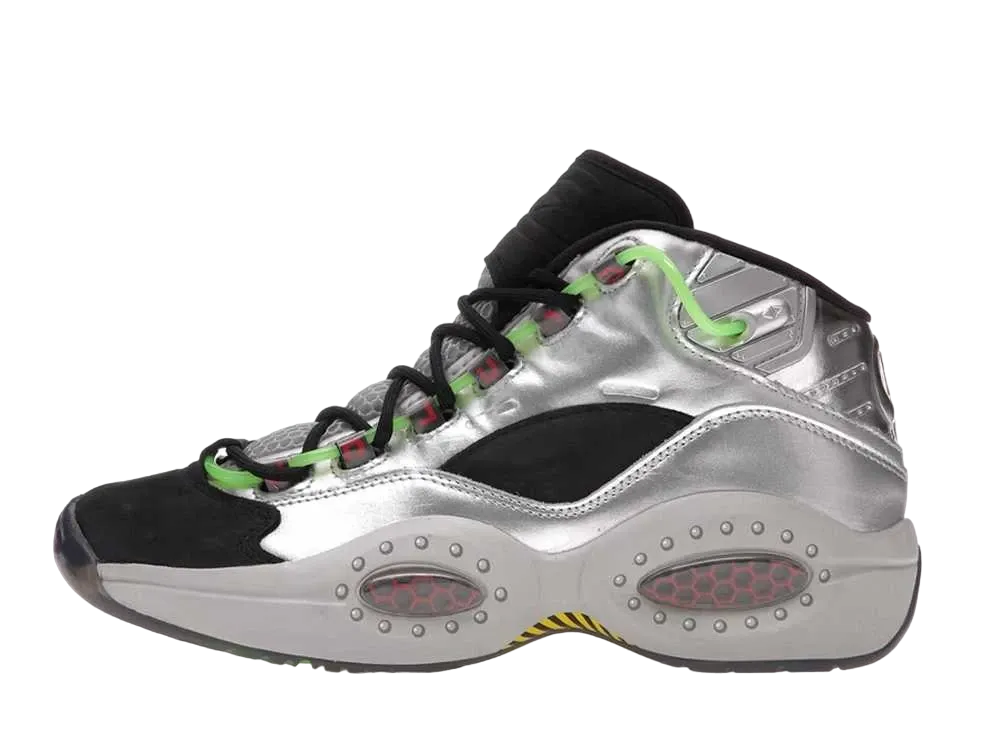 ミニオンズ × リーボック クエスチョン ミッド Gru's Lab "シルバー メタリック"