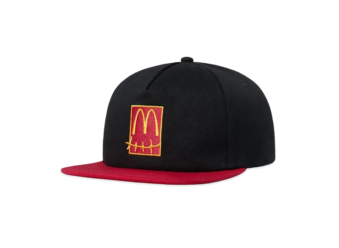 Travis Scott Cactus Jack x McDonald's Smile Hat "Black Red"