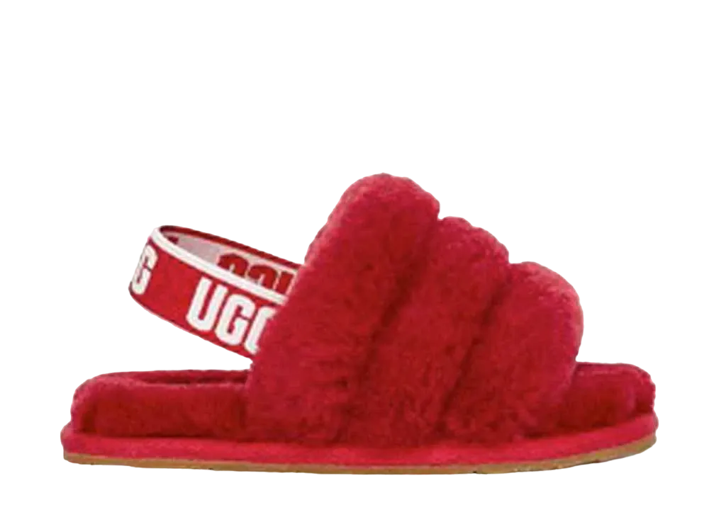 アグ フラッフ イヤー スライド "リボン レッド"