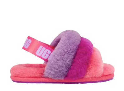 UGG Fluff Yeah Slide "Pink & Rainbow"