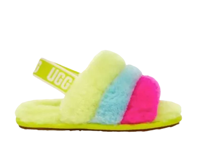 UGG Fluff Yeah Slide "Yellow/Pink/Blue"