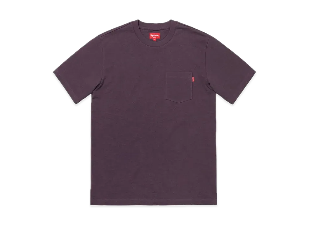 Supreme S/S Pocket Tee "Plum"(18FW)