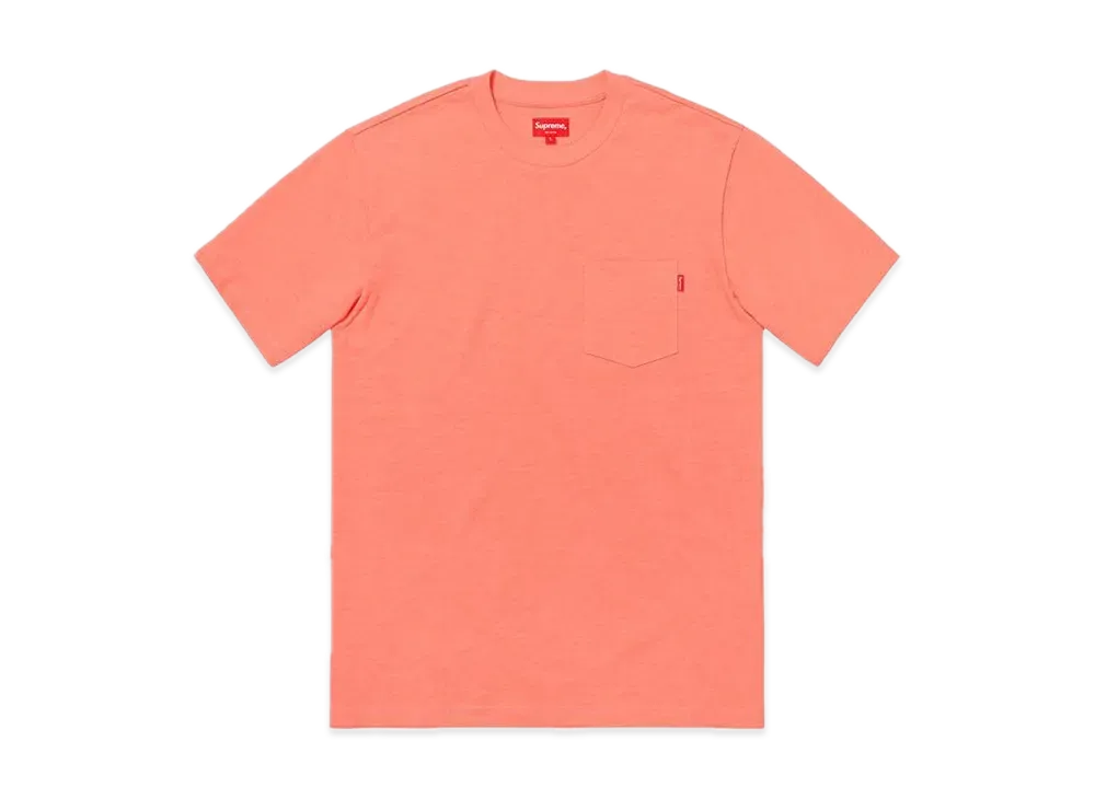Supreme S/S Pocket Tee "Coral"(18FW)