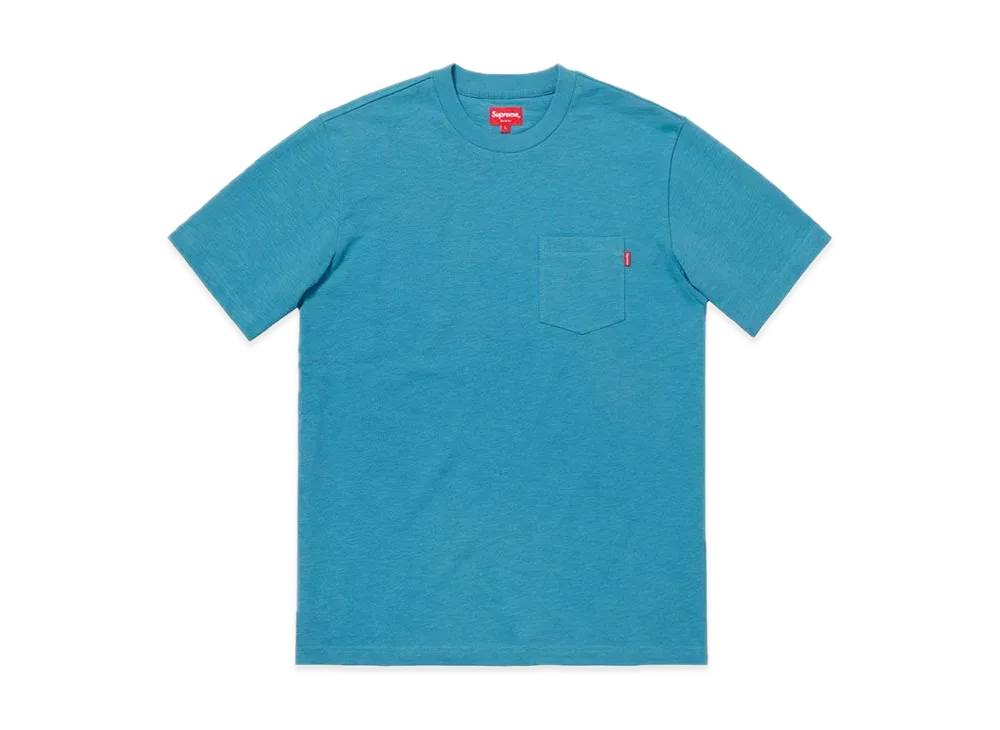 Supreme S/S Pocket Tee "Dusty Blue"(18FW)