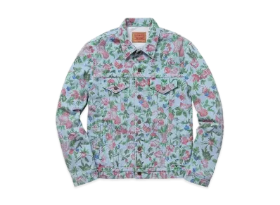 Supreme LEVI'S Custom Fit Roses Trucker Jacket "Blue"
