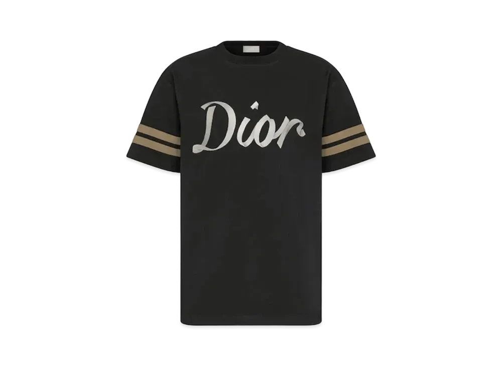 Dior Relaxed-Fit T-Shirt Black Organic Cotton Compact Jersey "Black"