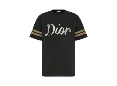 Dior Relaxed-Fit T-Shirt Black Organic Cotton Compact Jersey "Black"