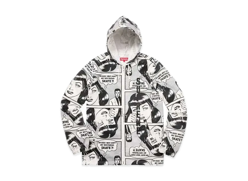 Supreme Thrasher Boyfriend Hooded Zip Up "White"