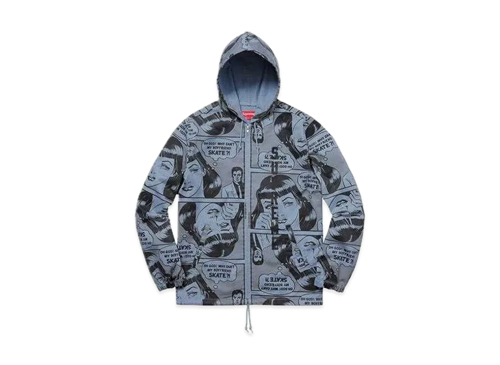 Supreme Thrasher Boyfriend Hooded Zip Up "Blue"