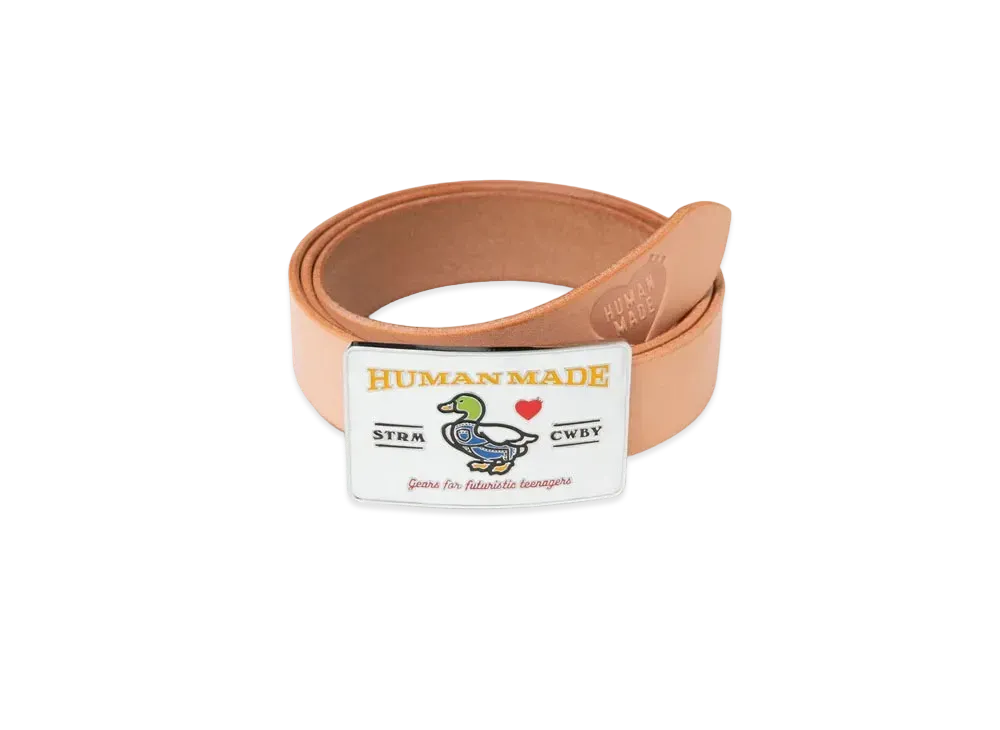 HUMAN MADE SOUVENIR LEATHER BELT "White"