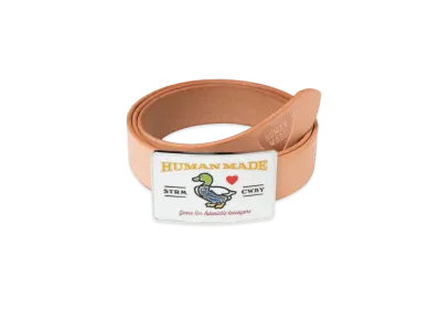 HUMAN MADE SOUVENIR LEATHER BELT "White"