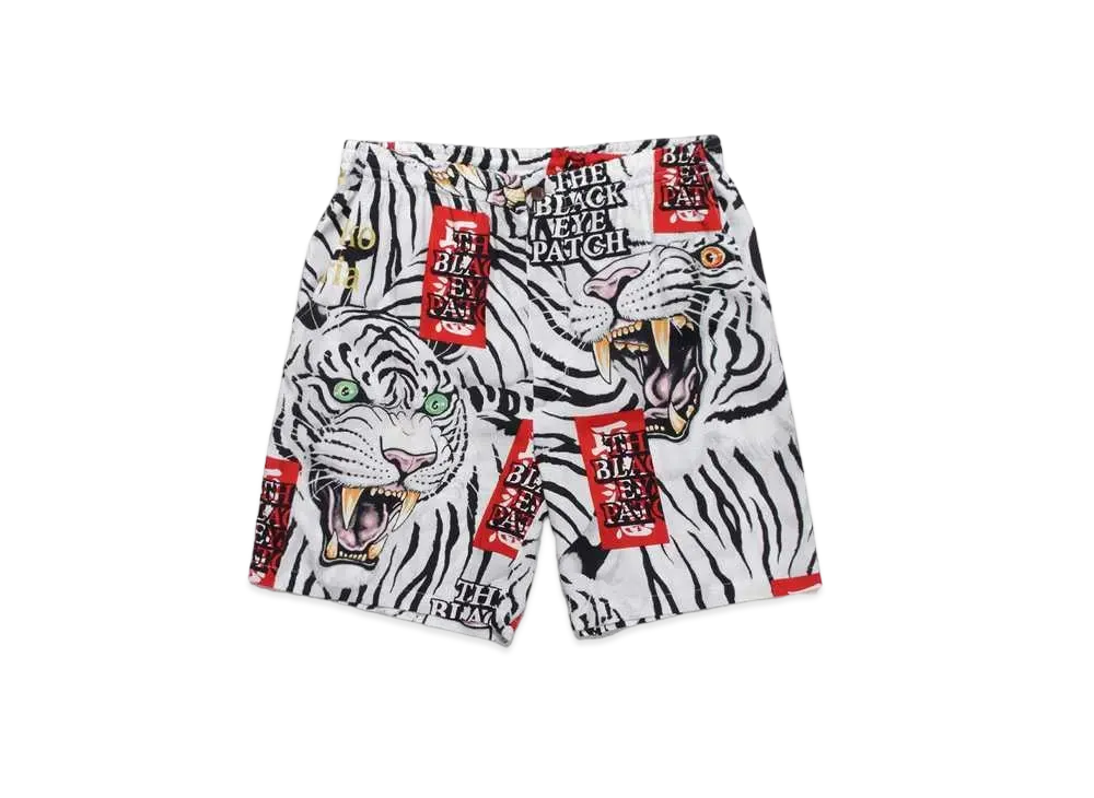 BlackEyePatch WACKO MARIA TIM LEHI Hawaiian Shorts "White"