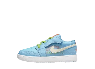 Nike PS Jordan 1 Low ALT SE "Psychic Blue/Vivid Green/Safety Orange/Sail"