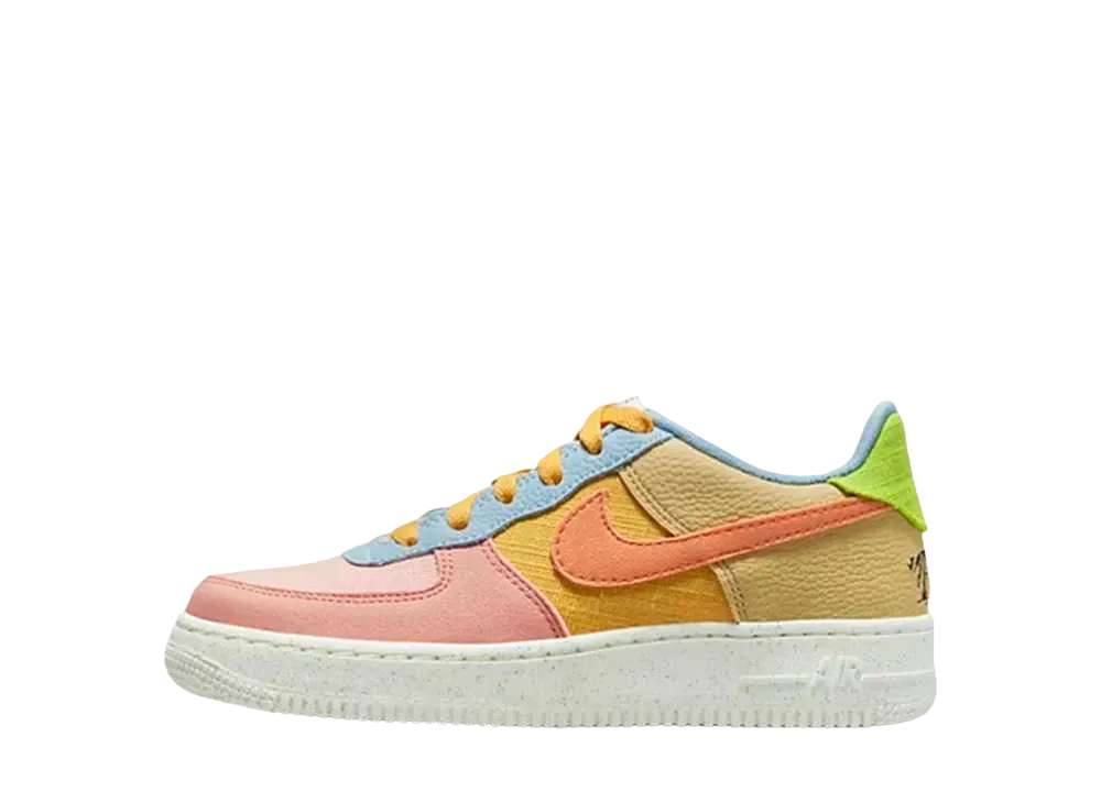 Nike GS Air Force 1 Low LV8 Next Nature "Sand Gold/Hot Curry"