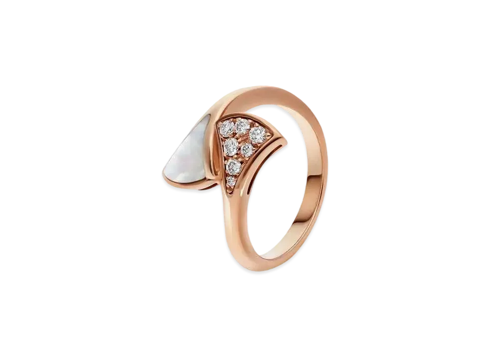 BVLGARI Diva Dream Ring Diamond Mother Of Pearl "Pink Gold"