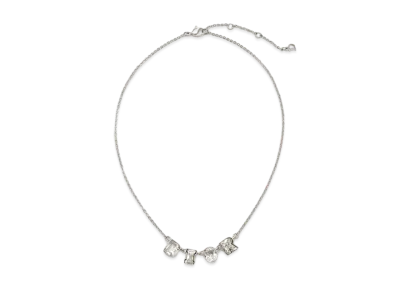 Dior Logo Bijou Necklace "Silver"