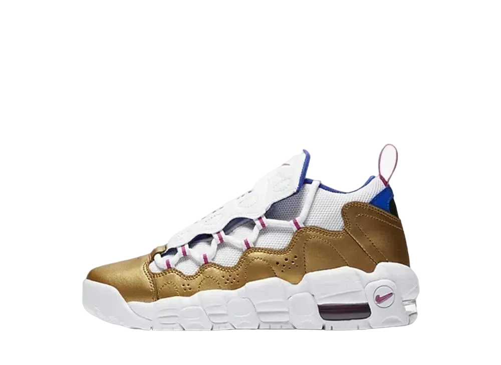 ナイキ GS エアモアマネー "ホワイト/メタリックゴールド"