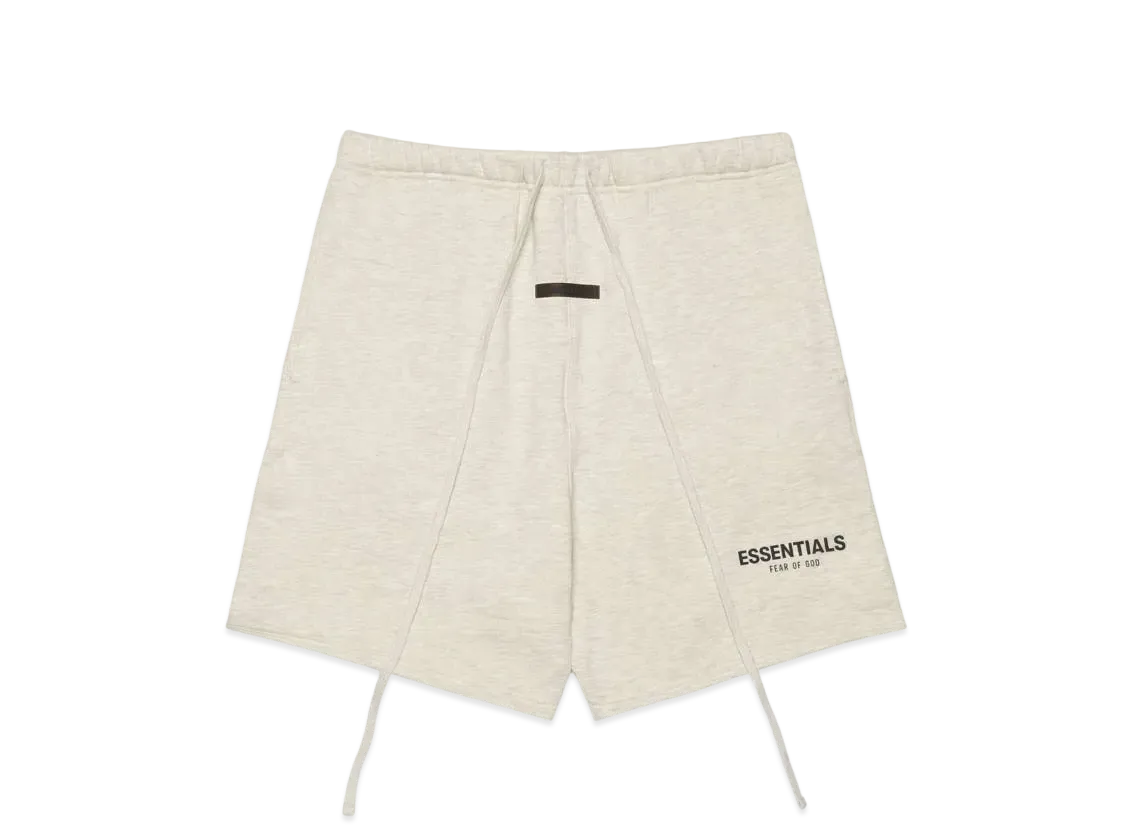 FEAR OF GOD ESSENTIALS SWEATSHORT "Light Heather Oatmeal"