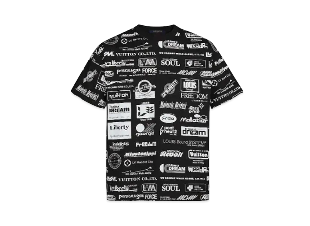Louis Vuitton All Over Logo Printed T-Shirt "Noir"