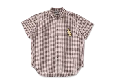 WIND AND SEA S_E_A GINGHAM PLAID S/S SHIRT "Brown"