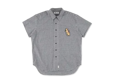 WIND AND SEA S_E_A GINGHAM PLAID S/S SHIRT "Navy"