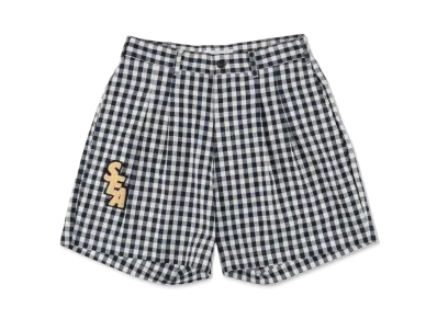 WIND AND SEA S_E_A GINGHAM PLAID SHORTS "Navy"