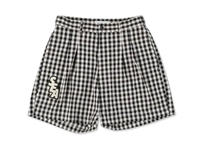 WIND AND SEA S_E_A GINGHAM PLAID SHORTS "Black"