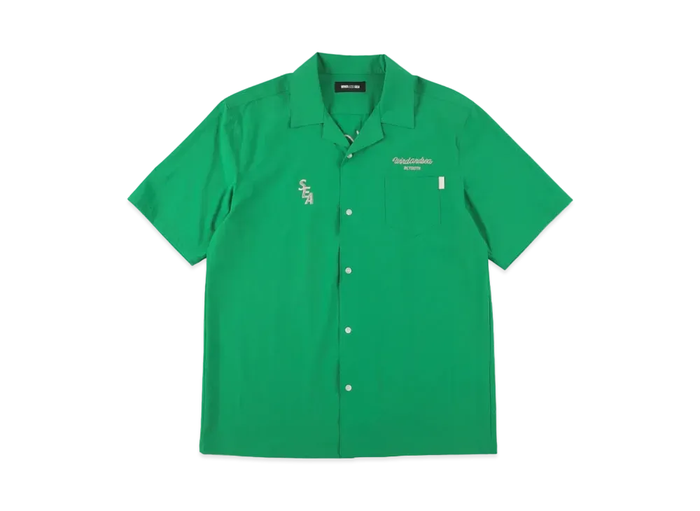 WIND AND SEA S_E_A (WDS) OPEN COLLAR SHIRT "Green"