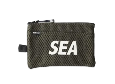 WIND AND SEA MESH ZIPPER POUCH "Olive"