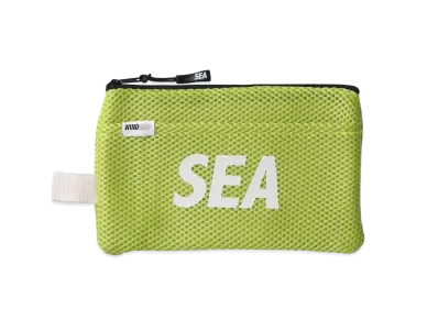 WIND AND SEA MESH ZIPPER POUCH "Lime"