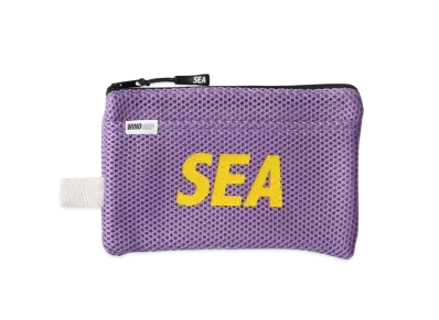 WIND AND SEA MESH ZIPPER POUCH "Purple"