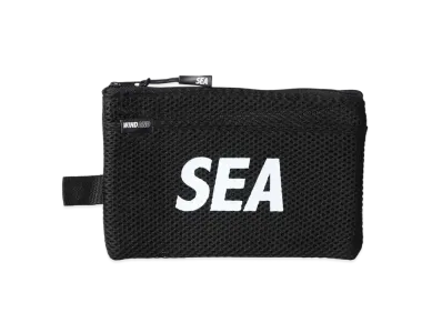 WIND AND SEA MESH ZIPPER POUCH "Black"