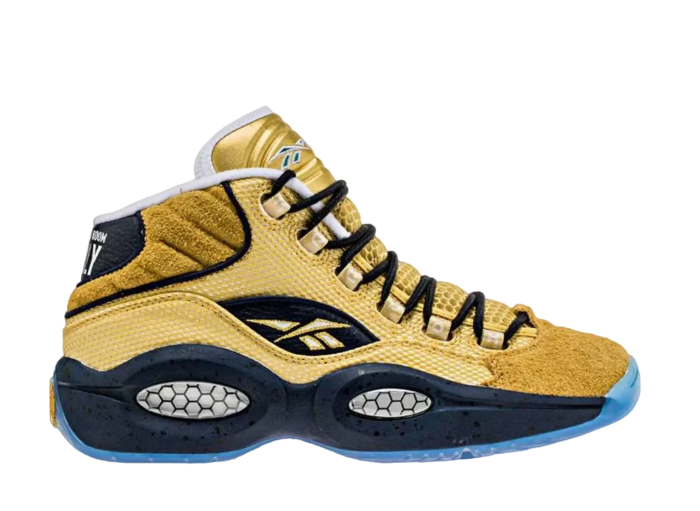 EBC × リーボック クエスチョン ミッド "メタリック ゴールド"