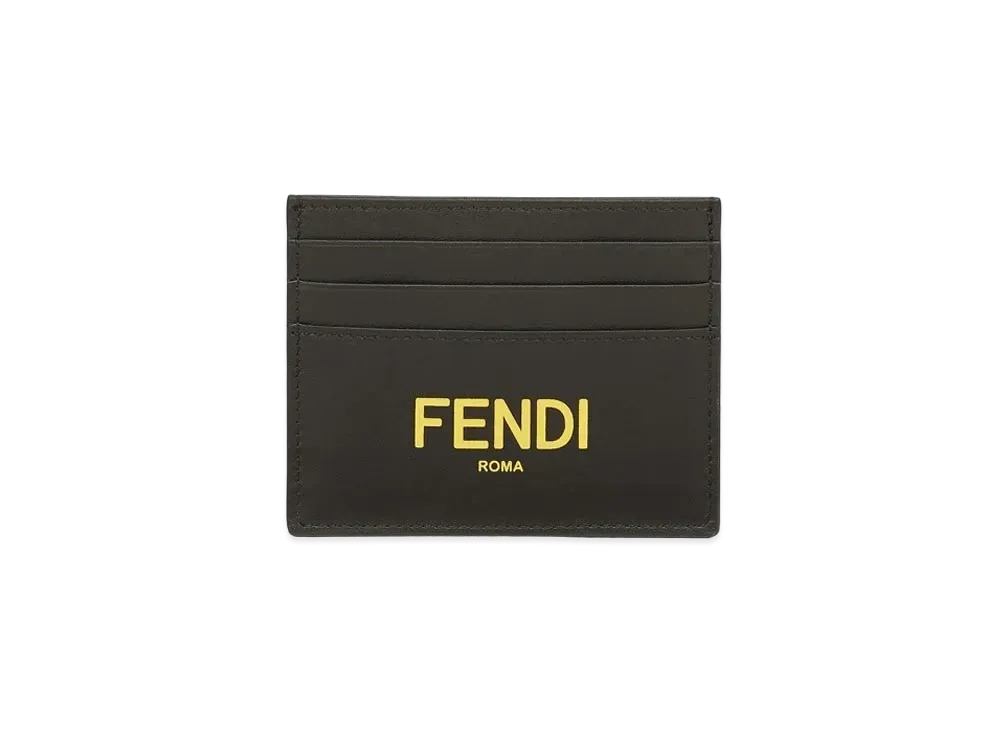 FENDI Leather Card Case "Black"
