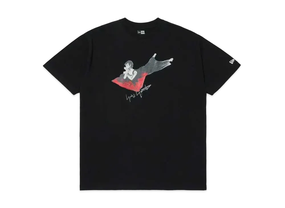 NEW ERA x Yohji Yamamoto FW22 Signature Logo Mikaeri Bijin S/S Cotton Tee "Black"