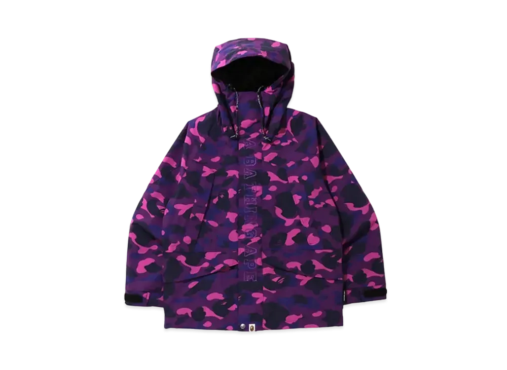 A BATHING APE COLOR CAMO SNOWBOARD JACKET "Purple"