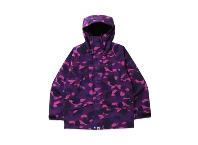 A BATHING APE COLOR CAMO SNOWBOARD JACKET "Purple"