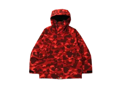 A BATHING APE COLOR CAMO SNOWBOARD JACKET "Red"