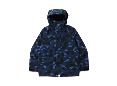 A BATHING APE COLOR CAMO SNOWBOARD JACKET "Navy"
