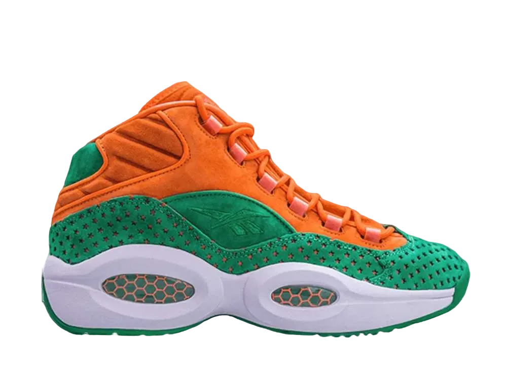 Sneakersnstuff (SNS) × Reebok Question Mid 15 Stars "Orange/Green"