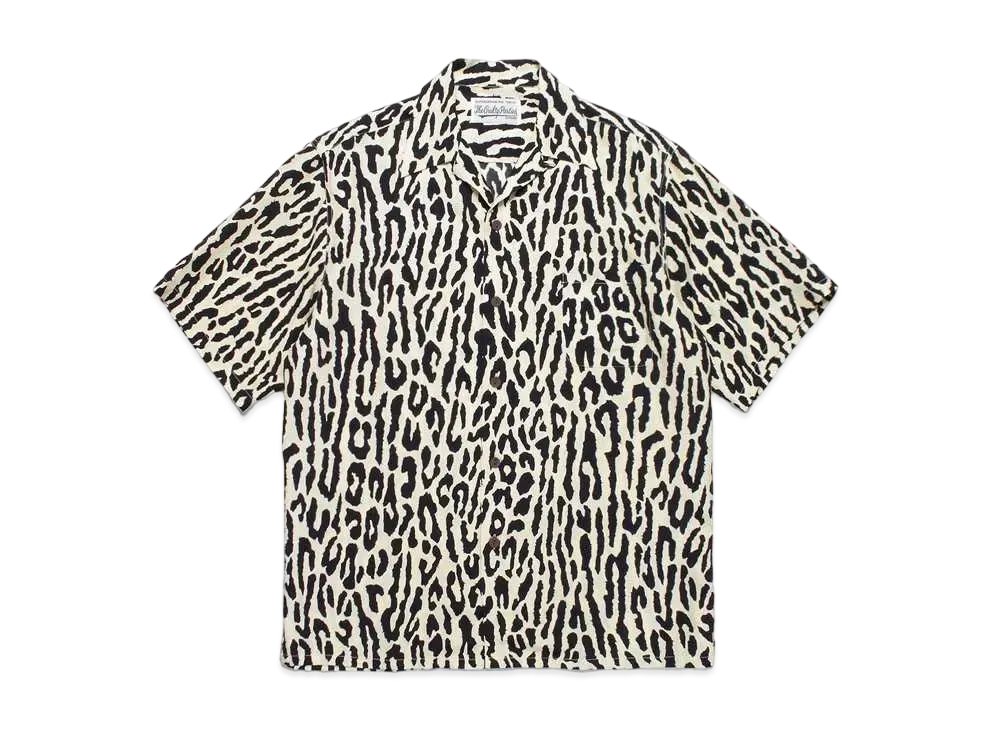 WACKO MARIA PARADISE TOKYO Summer Festival Leopard Open Collar Shirt "Yellow"