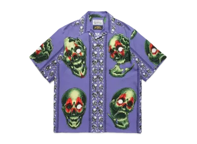 WACKO MARIA PARADISE TOKYO Summer Festival 56 Tattoo Studio Hawaiian Shirt "Light Purple"